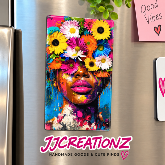 Floral Beauty Canvas magnet