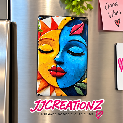 Sun & Moon Abstract Magnet