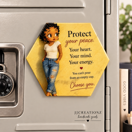 Protect Your Peace Hexagon Magnet