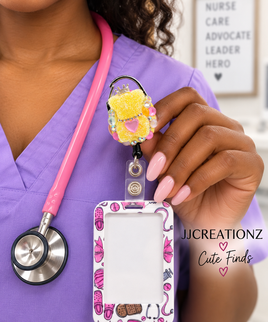 💎💖 Glam Nurse Luxe Badge Reel & ID Holder Set 💖💎