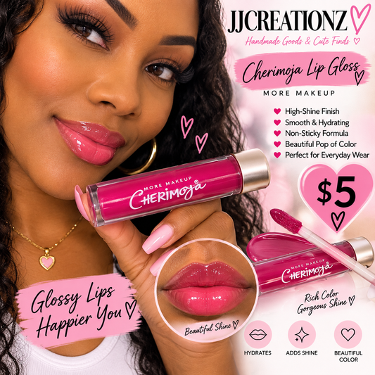 Cherimoya More Makeup High-Shine Pink Lip Gloss – Glossy Finish