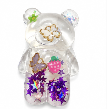 Glitter Star Bear Pop Socket