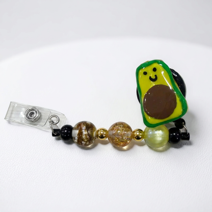 🥑 Cute Avocado handmade Badge Reel – JJCREATIONZ