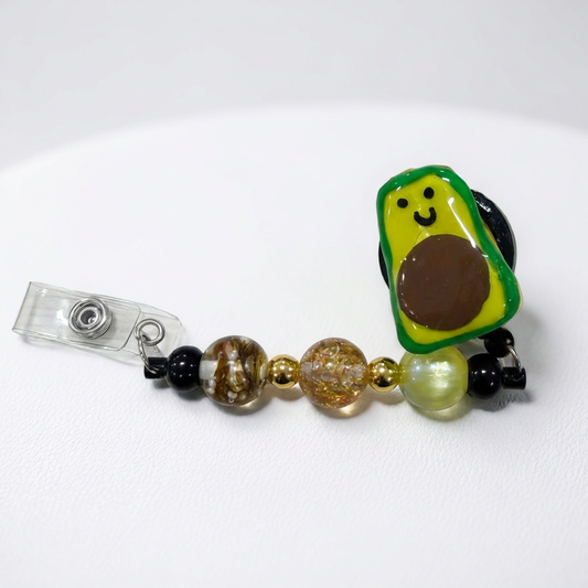 🥑 Cute Avocado handmade Badge Reel – JJCREATIONZ