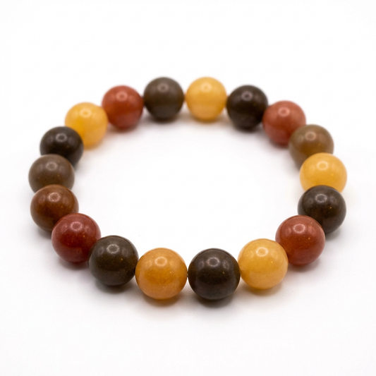 Earth Tone Beaded Stretch Bracelet