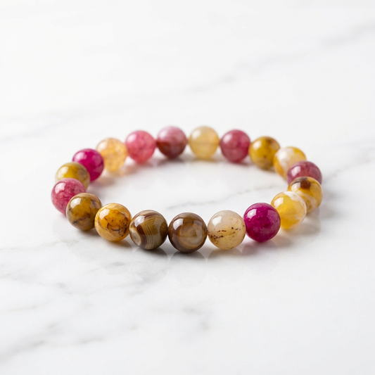 Multicolor Natural Stone Stretch Bracelet