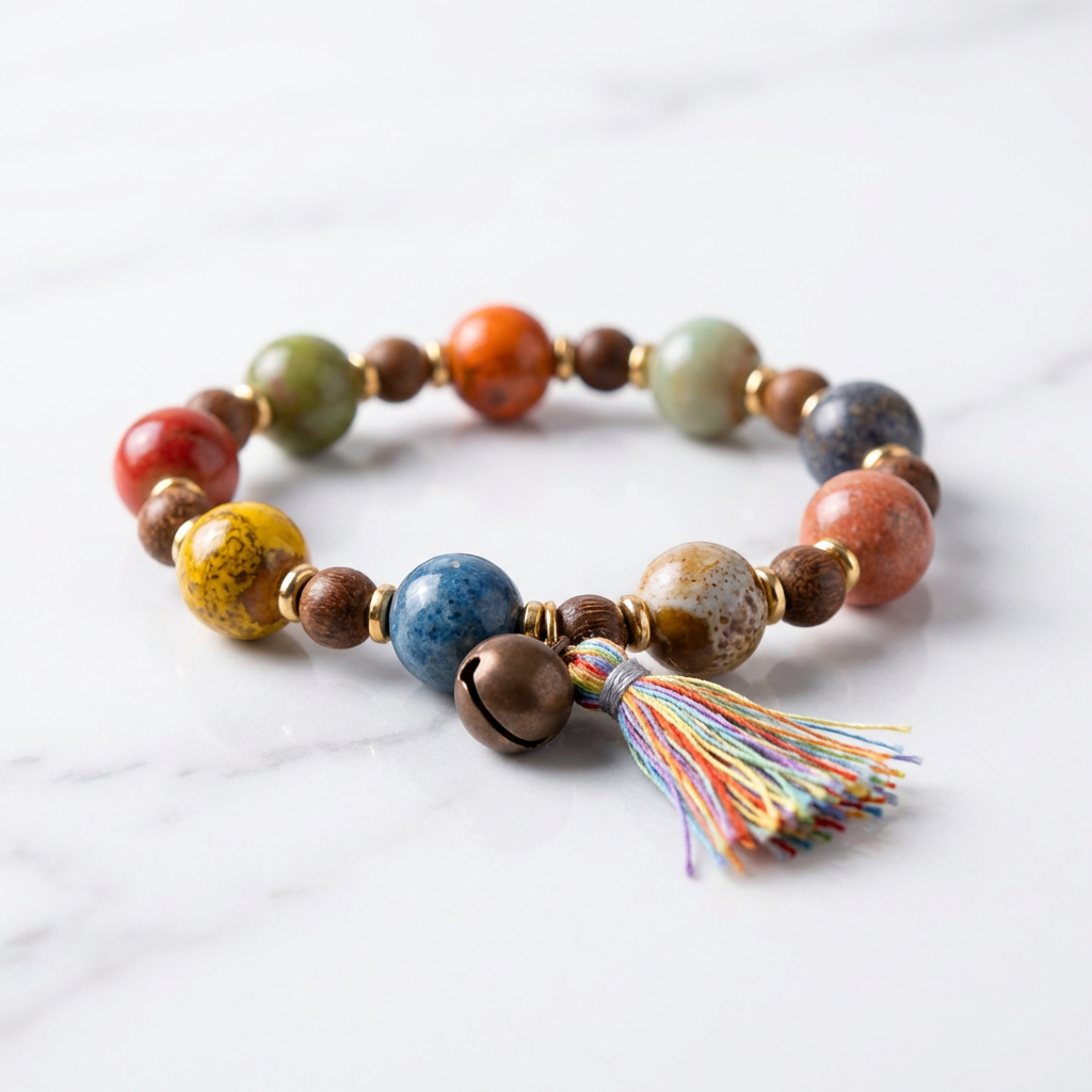 Colorful Boho Beaded Tassel Bracelet