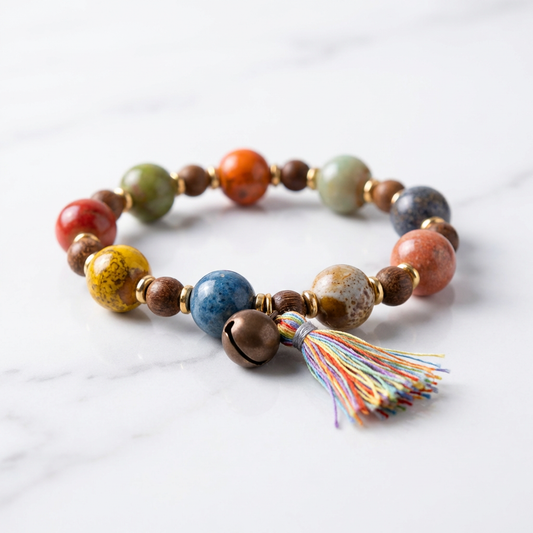 Colorful Boho Beaded Tassel Bracelet