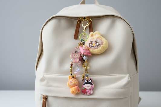 Labubu-themed Plush Charm Keychain – Cute & Cozy Edition 💖