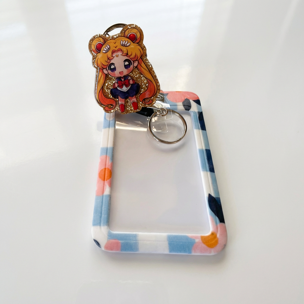 🌙✨ Anime Princess Badge Reel & ID Holder Set ✨🌙