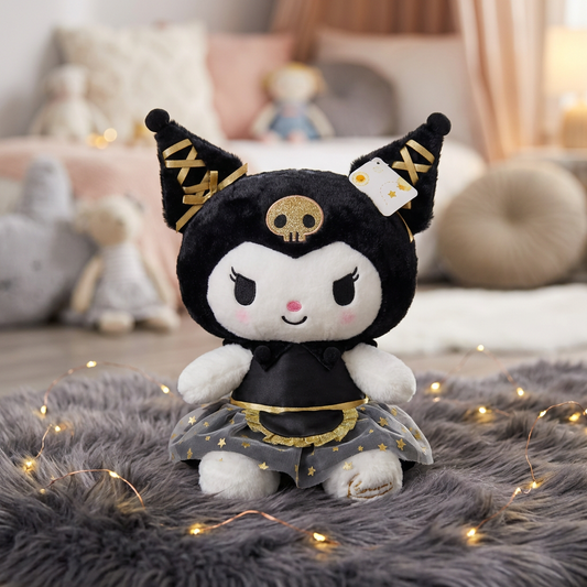 🖤 Midnight Princess Plush – Glam Goth Cutie
