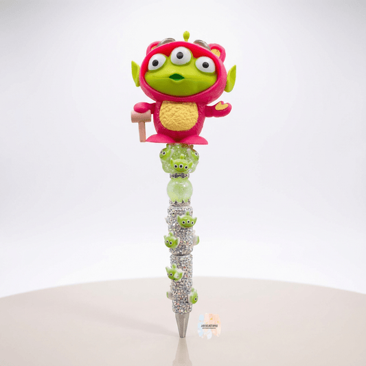 ✨ Red Monster Alien Glitter Pen ✨