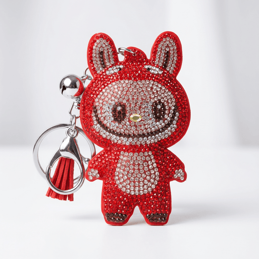 Sparkling Bubu Bunny Charm Keychain