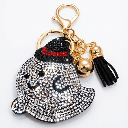 👻✨ Sparkling Ghost Charm Keychain – Halloween Edition
