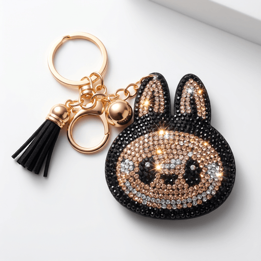 Sparkling Rhinestone Bubu Bunny Keychain