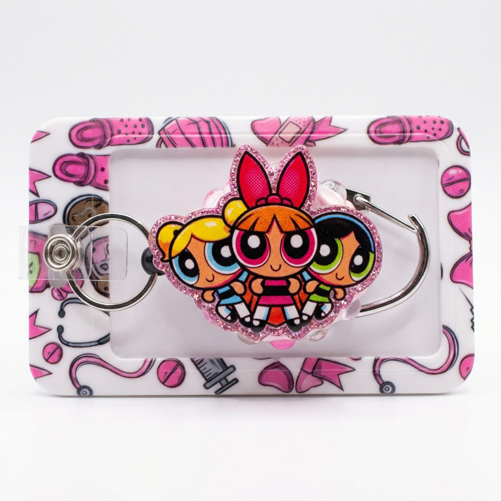 Powerpuff Girls Badge Reel 💖✨ | Cute Nurse ID Holder