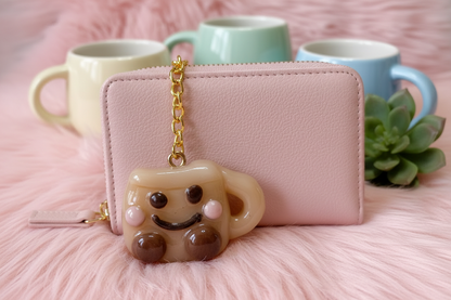 Smiling Coffee Mug Charm_ handmade