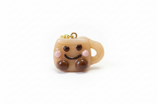 Smiling Coffee Mug Charm_ handmade