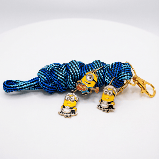 🎶 Minion Paracord Keychain Charm – Fun & Durable Accessory