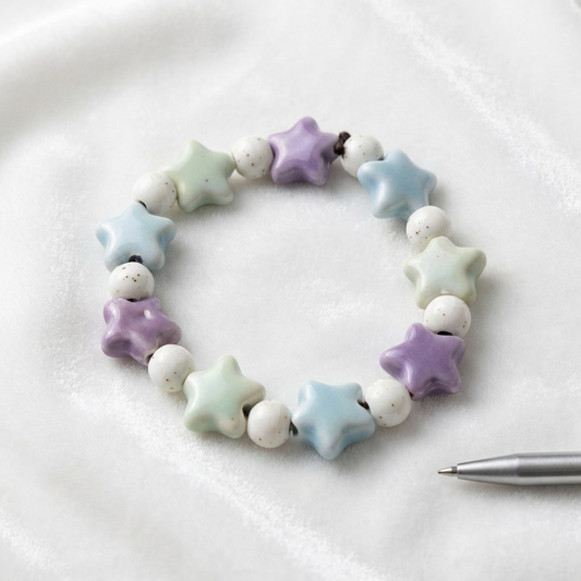 Pastel Star Beaded Bracelet – Cute Stretch Bracelet