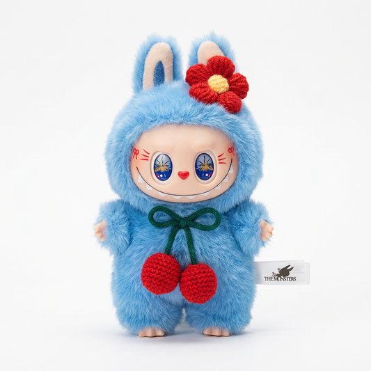 💙 Blueberry Cherry Bunny Plush Keychain 💙🍒