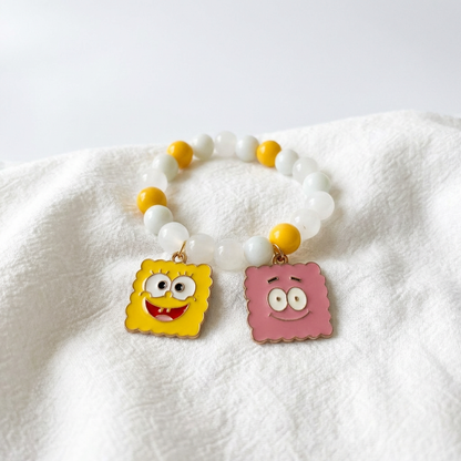 Sponge Bob & Patrick Cartoon Charm Beaded Kid Bracelet