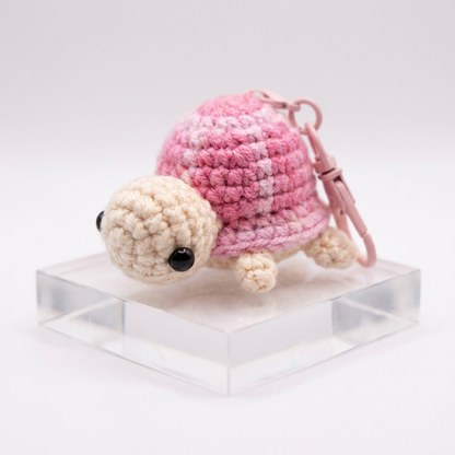 Crochet Turtle Keychain – Handmade Plush Bag Charm