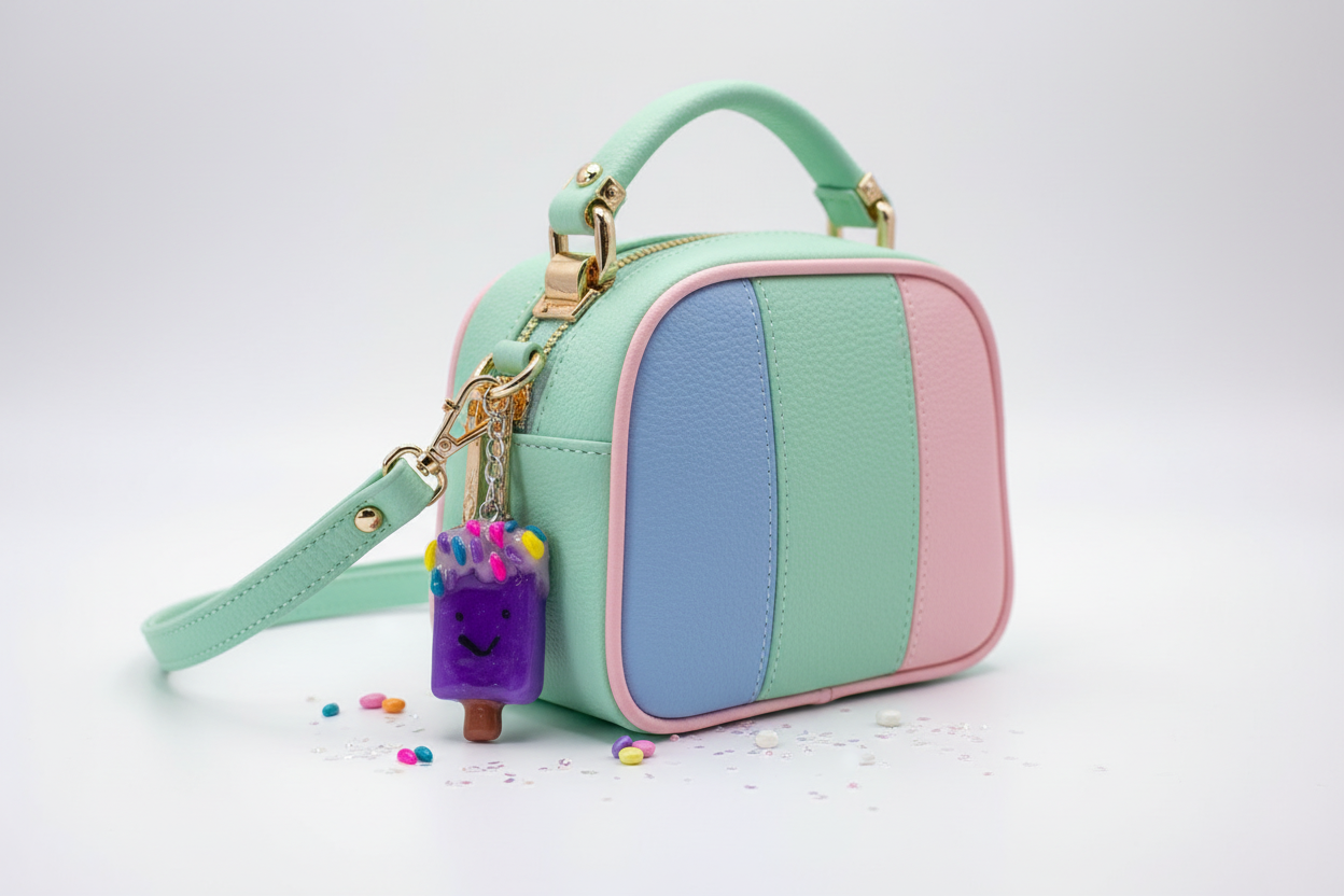 Cute Popsicle Resin Keychain – Kawaii Ice Cream Charm Bag