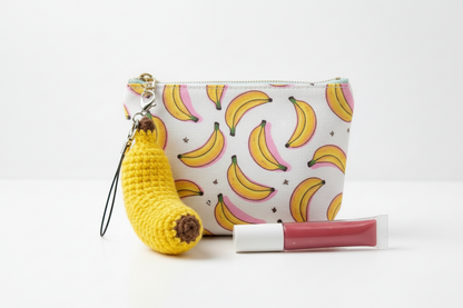 Crochet Banana Keychain – Handmade Plush Bag Charm