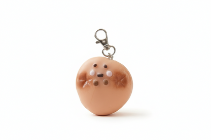 Peach Ocean Charm – Handmade Kawaii Polymer Clay Bag Charm / Keychain