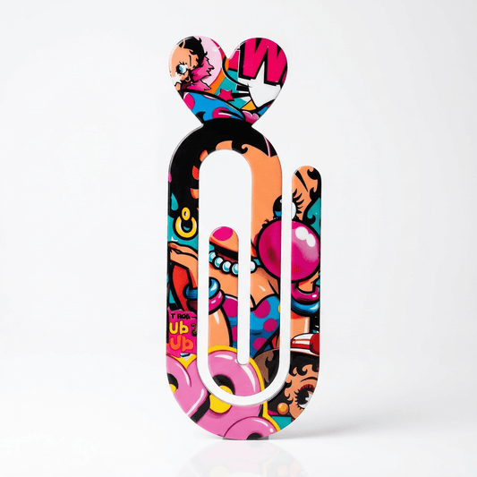 Pop Art Betty Boop-Inspired Oversized Paperclip Bookmark! 💋🖤