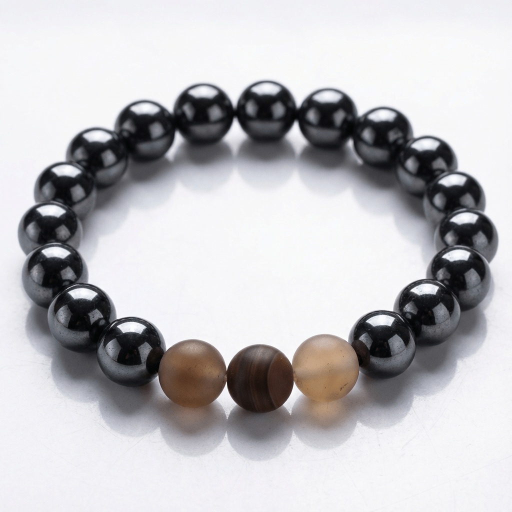 ⚫ Hematite & Matte Stone Energy Bracelet ⚫