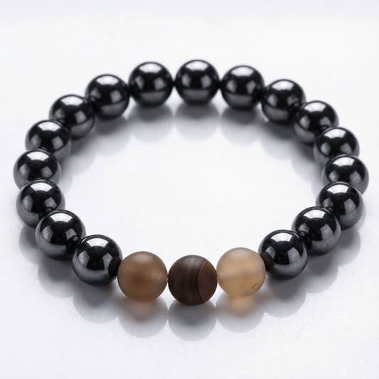 ⚫ Hematite & Matte Stone Energy Bracelet ⚫