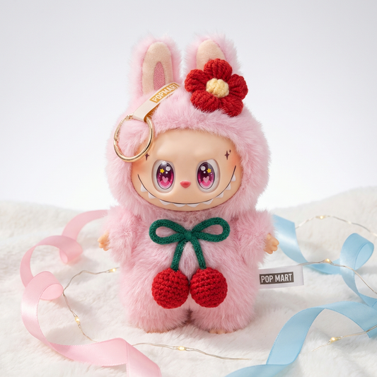 Cherry Blossom Dream Labubu Bunny Charm 🍒🌸✨