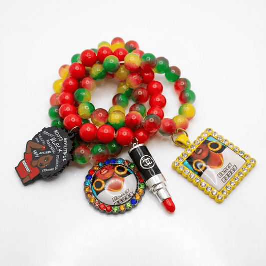 Ites, Gold & Green Stackable bracelet