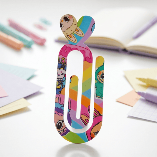 Rainbow Popmart-Inspired Oversized Paperclip Bookmark! 🌈✨