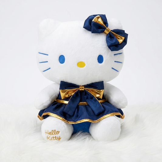 Hello Kitty Navy & Gold Dress Plush – Elegant Collector Plush
