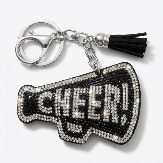 ✨ Cheer Megaphone Rhinestone Keychain ✨